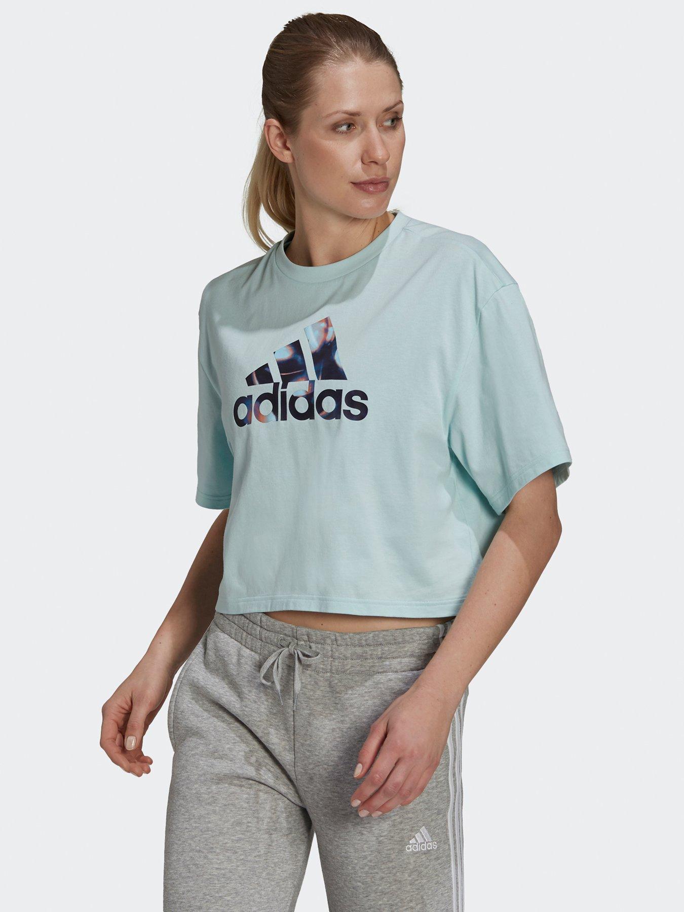 green adidas t shirt women's