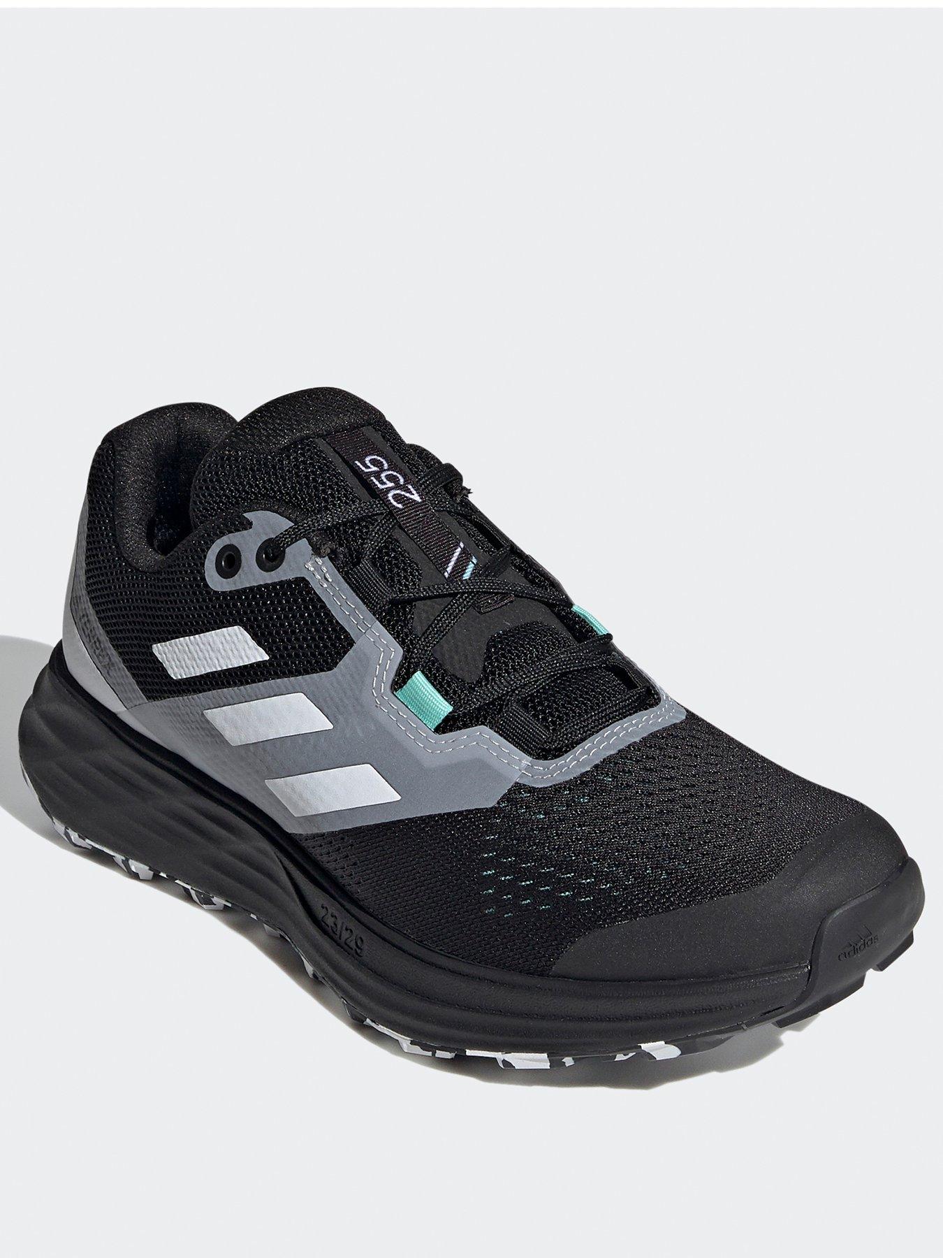 adidas Terrex Two Flow Trail Running Shoes, Grey/White, Size 5, Women