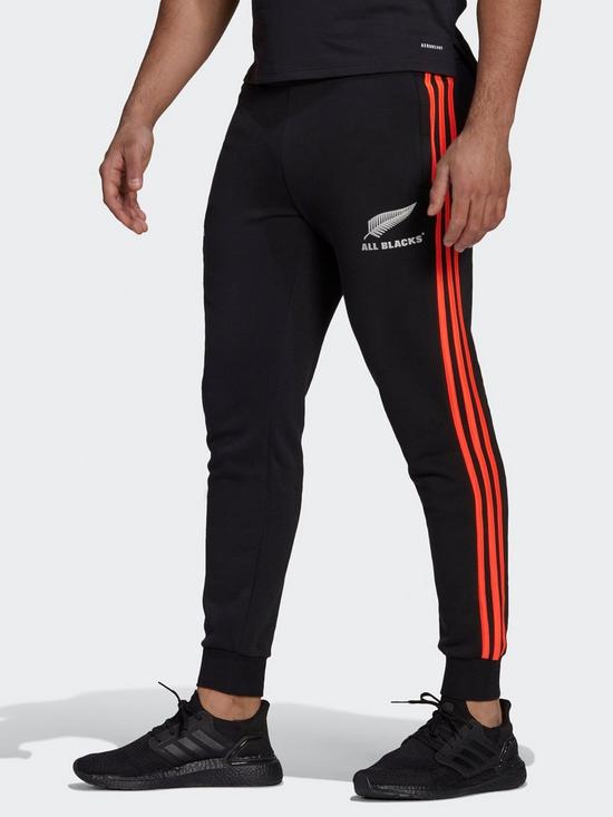 front image of adidas-all-blacks-rugby-3-stripes-sweat-tracksuit-bottoms
