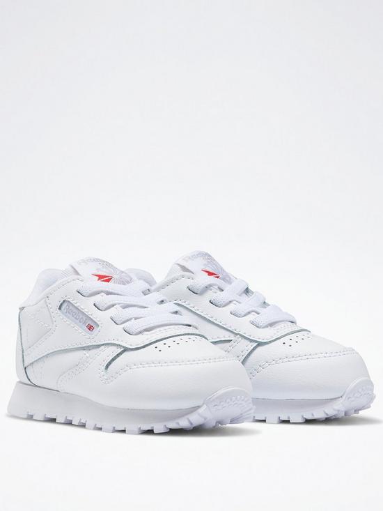 front image of reebok-infants-classic-leather-shoes