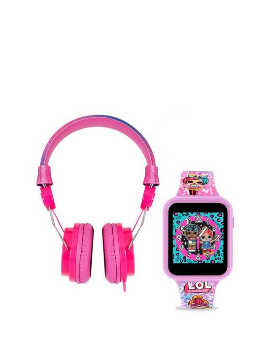 front image of lol-surprise-lol-smart-watch-headphone-set-kids-girls