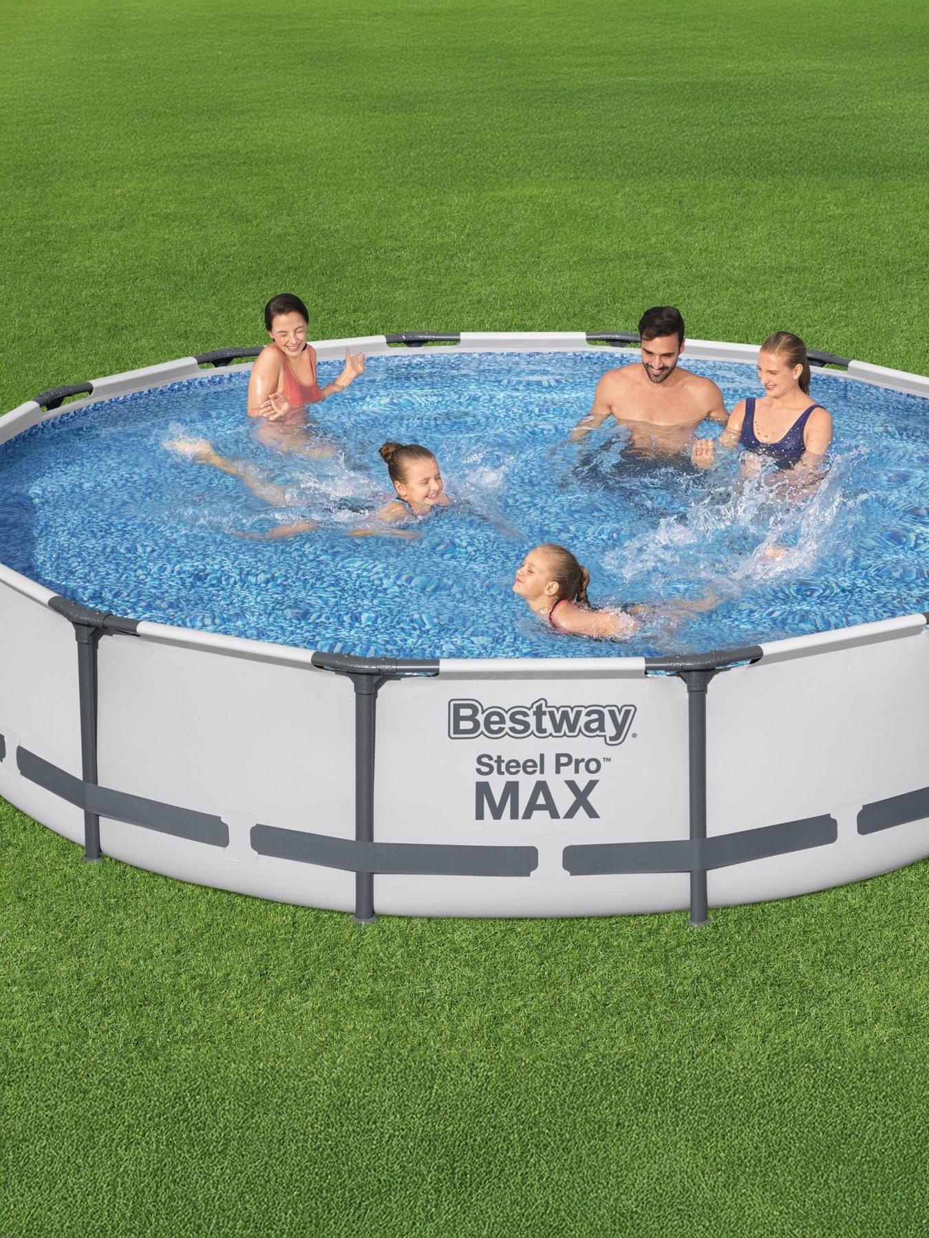 Image 1 of 7 of Bestway 14ft Steel Pro MAX Pool with Filter Pump