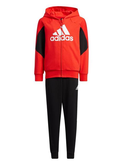 adidas-little-kids-logo-hood-amp-pant-set-redblack
