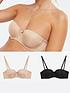  image of new-look-2-pack-strapless-bras-minkblack