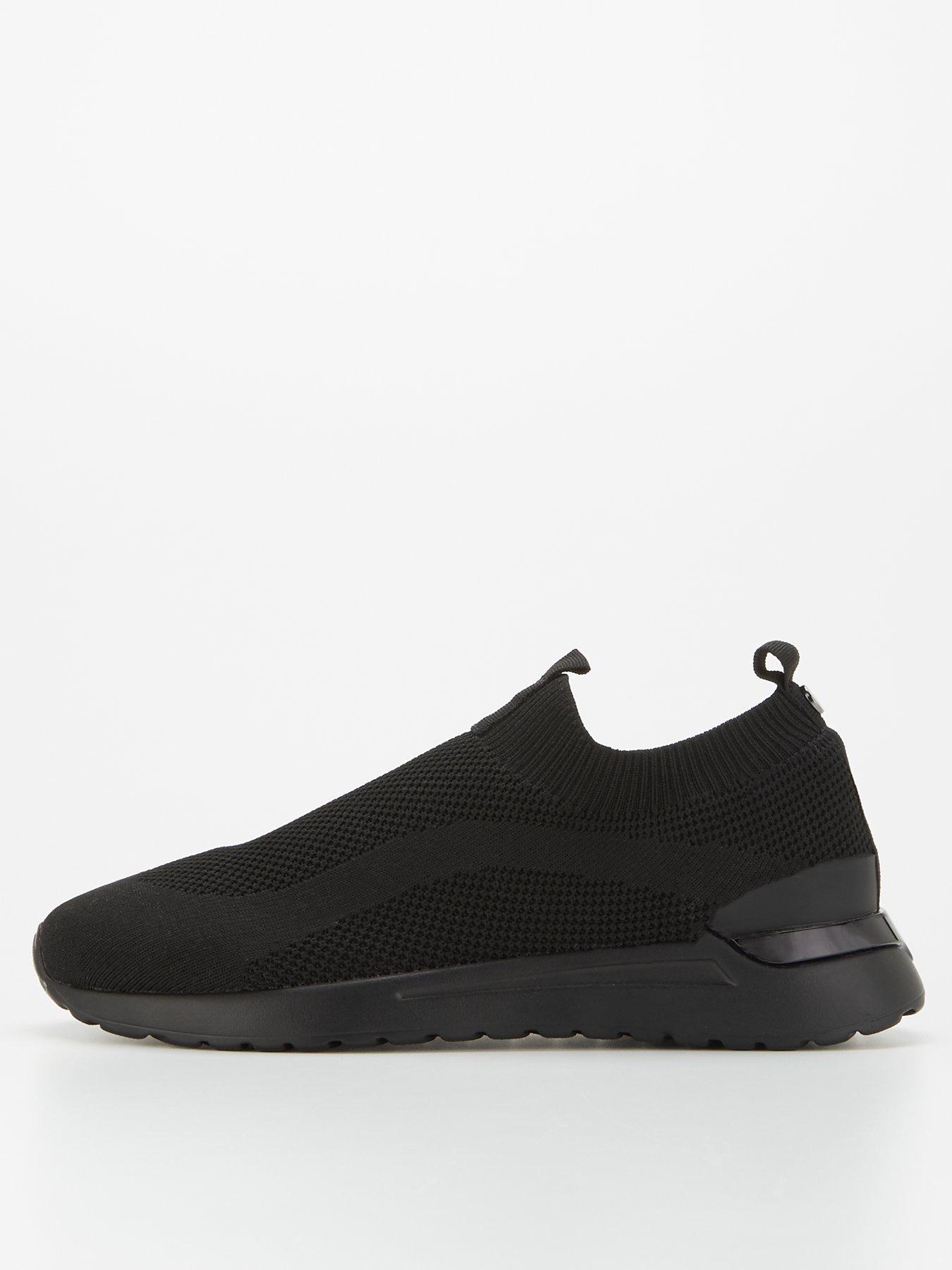 slip on trainers black