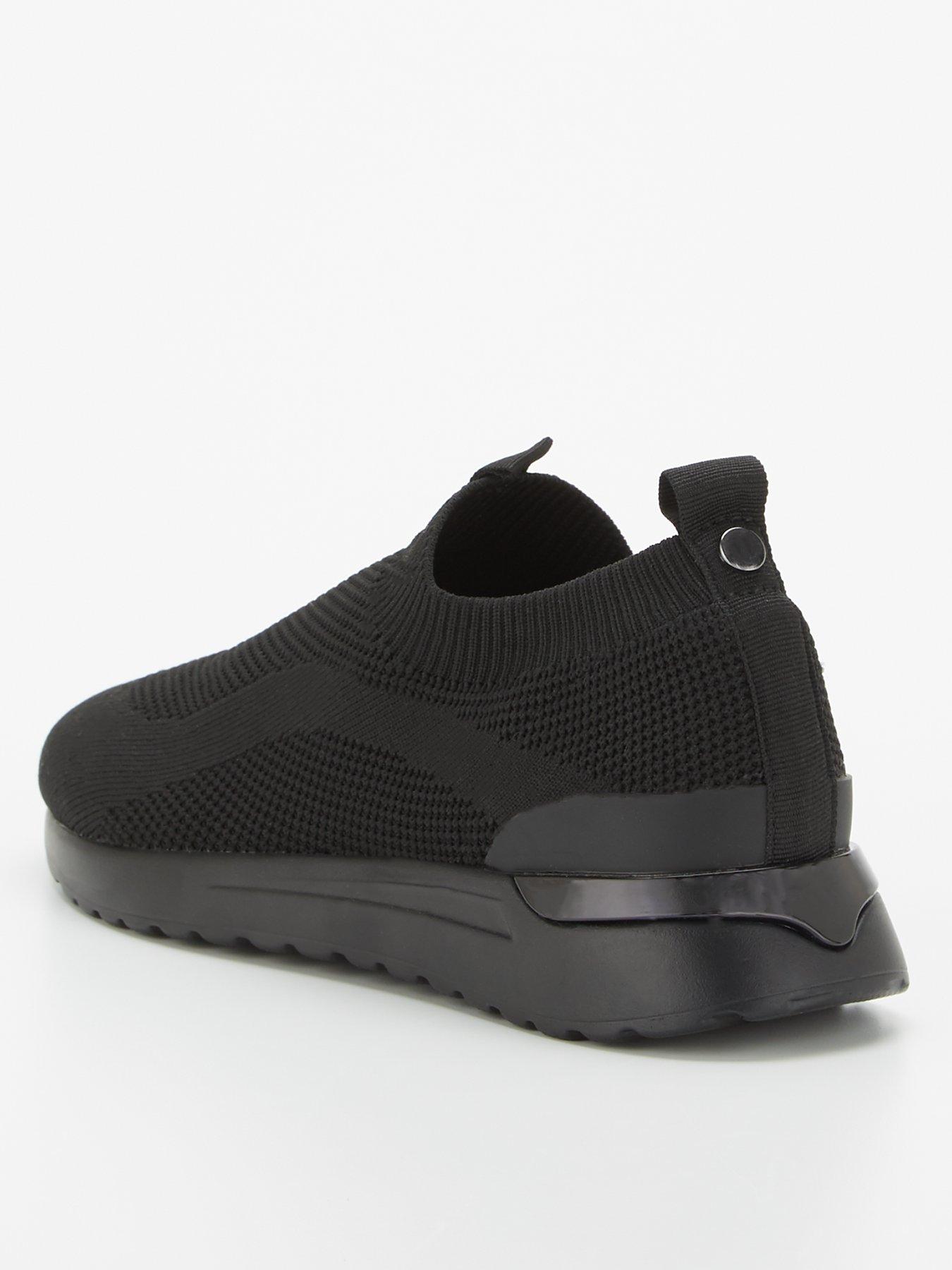 Ladies black slip on trainers uk online