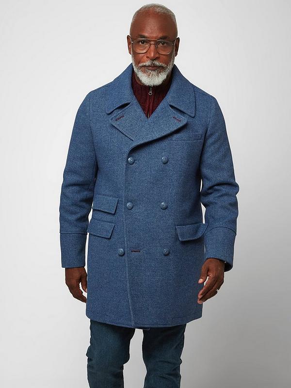 Joe Browns Sensational Style Coat, Light Navy Blue Pea Coats