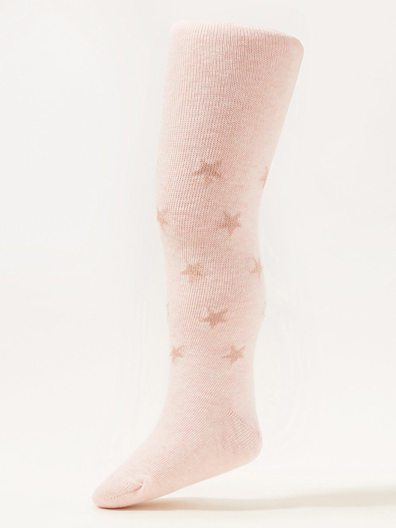 Image 3 of 4 of Monsoon Baby Girls 2 Pack Butterfly Cotton Tights - Multi