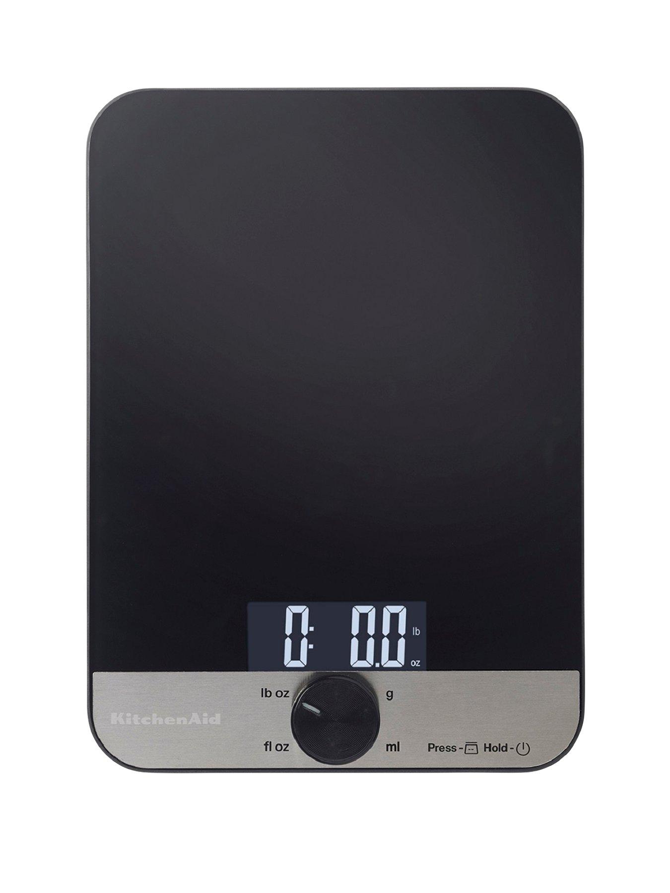 Product photograph of Kitchenaid Kitchen Aid Digital Glass Kitchen Scales from very.co.uk