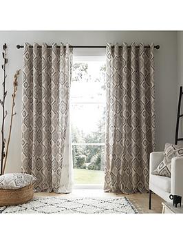 Product photograph of Pineapple Elephant Ziri Fully Lined Eyelet Curtains from very.co.uk