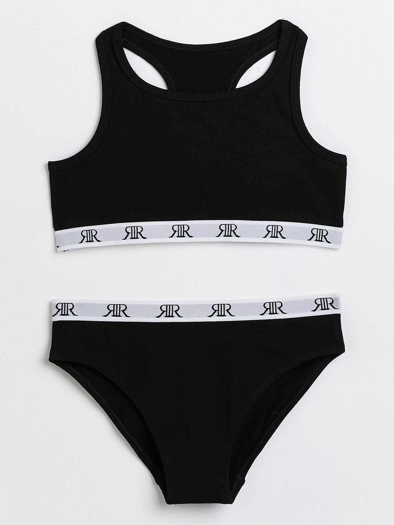 Calvin Klein Girls 2 Pack Bikini Briefs - White/Black