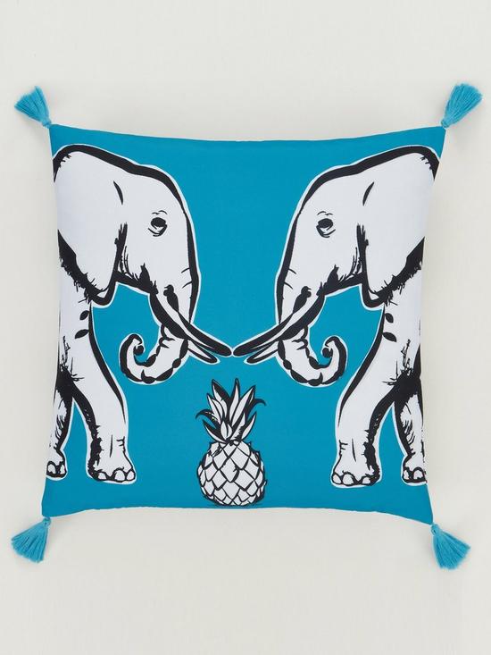 stillFront image of pineapple-elephant-tembo-tasselled-cushion