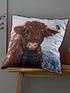 catherine-lansfield-highland-cow-christmas-cushionstillFront