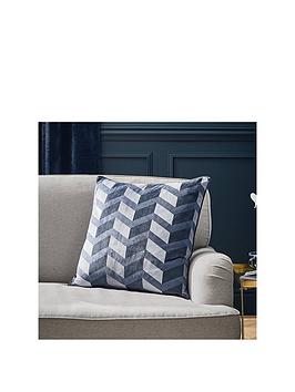 Product photograph of Hyperion Evander Geo Velour Digital Print Cushion from very.co.uk