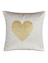 image of catherine-lansfield-sequin-heart-cushion
