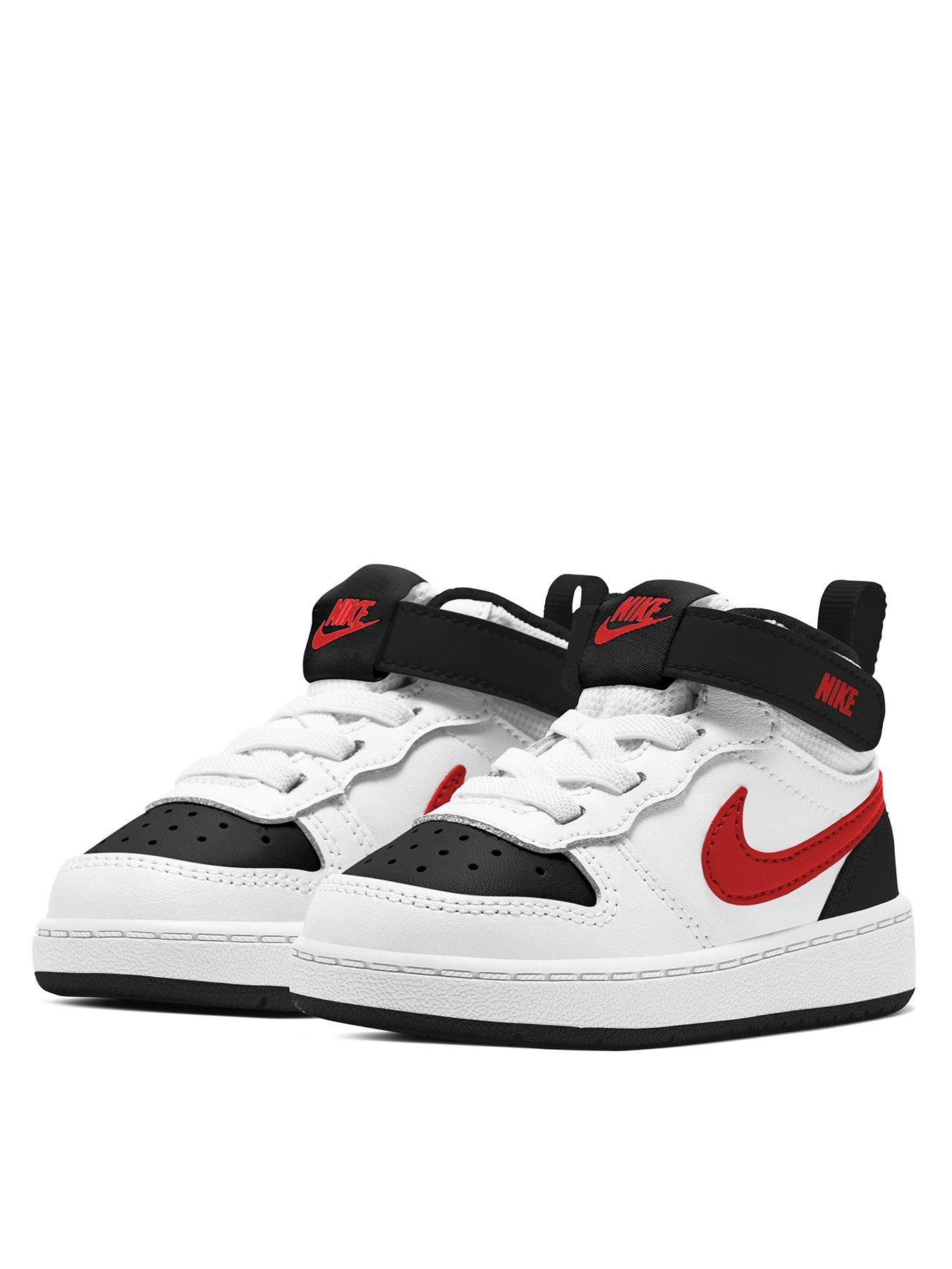 Nike court borough outlet mid red and white