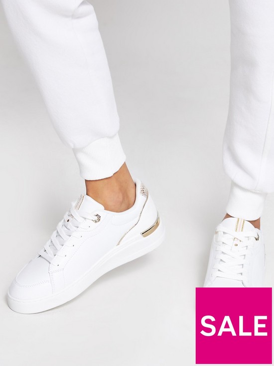 stillFront image of river-island-lace-up-plimsole-white