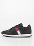  image of tommy-jeans-leather-runner-trainers-black
