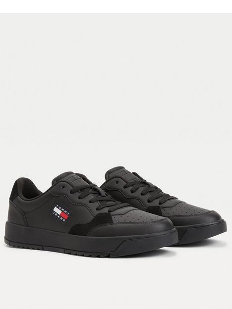 tommy-jeans-basket-leather-trainers-blacknbsp