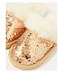  image of monsoon-girls-sequin-slider-slippers-rose-gold