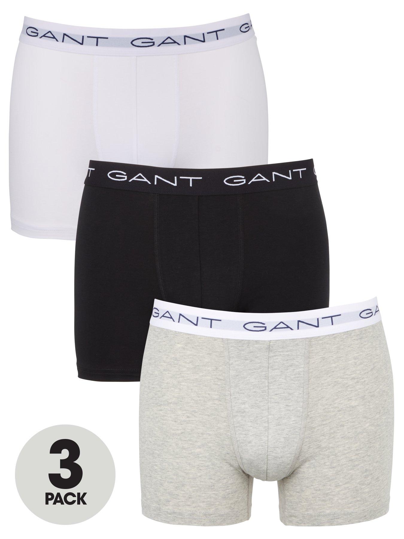 Underwear & Socks 3 Pack Boxer Briefs - Black/White/Grey