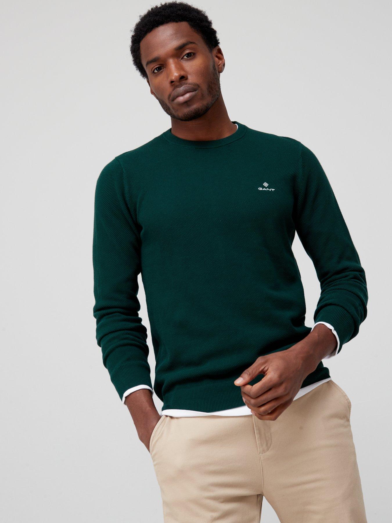 Jumpers & Cardigans Cotton Pique Knitted Jumper - Tartan Green