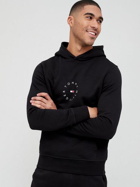 tommy-hilfiger-roundall-graphic-pullovernbsphoodie-black