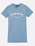 new-look-915-girls-manhattan-logo-t-shirt-dress-blueoutfit