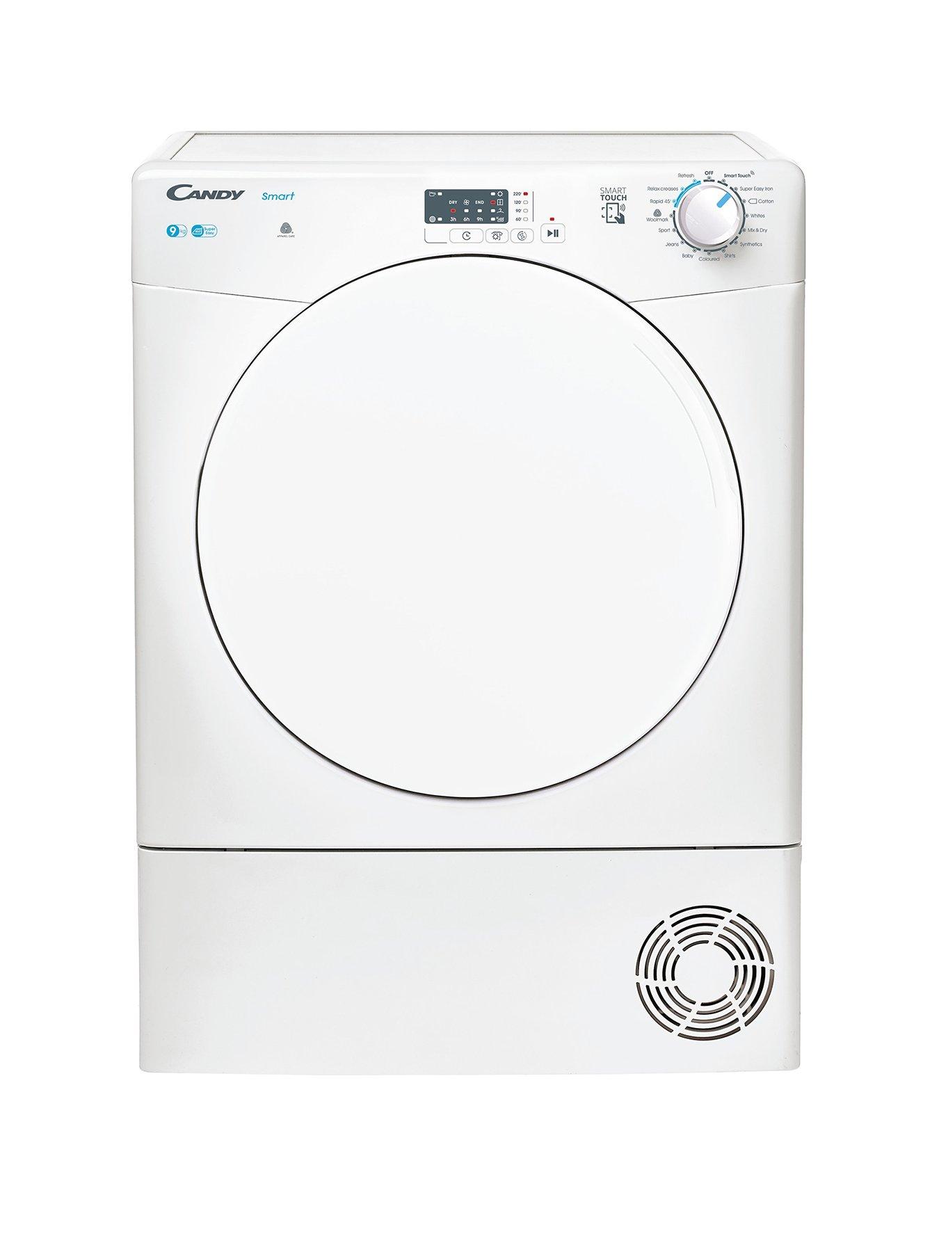 Product photograph of Candy Smart Csec9lf-80 9kg Condenser Tumble Dryer With Smart Connectivity - White from very.co.uk
