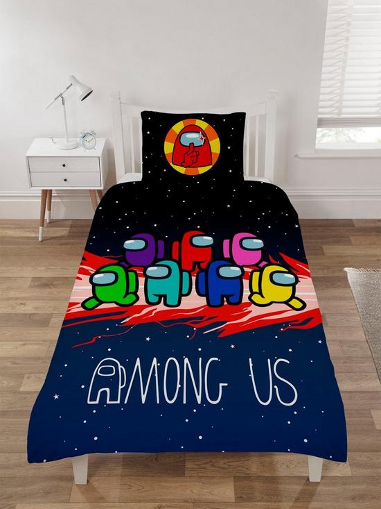 front image of among-us-space-duvet-covernbspset