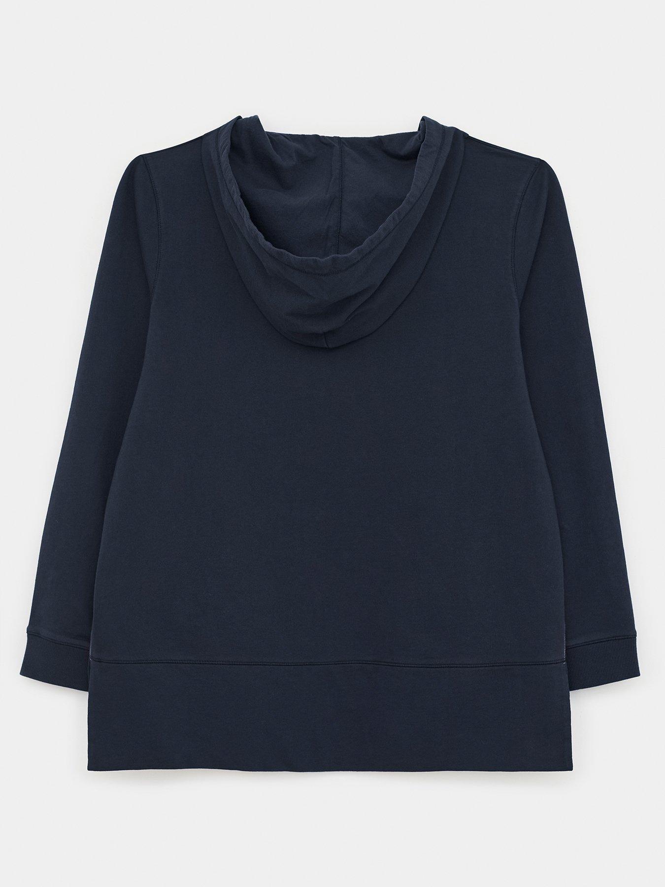  Cotton Hooded Sweat - French Navy