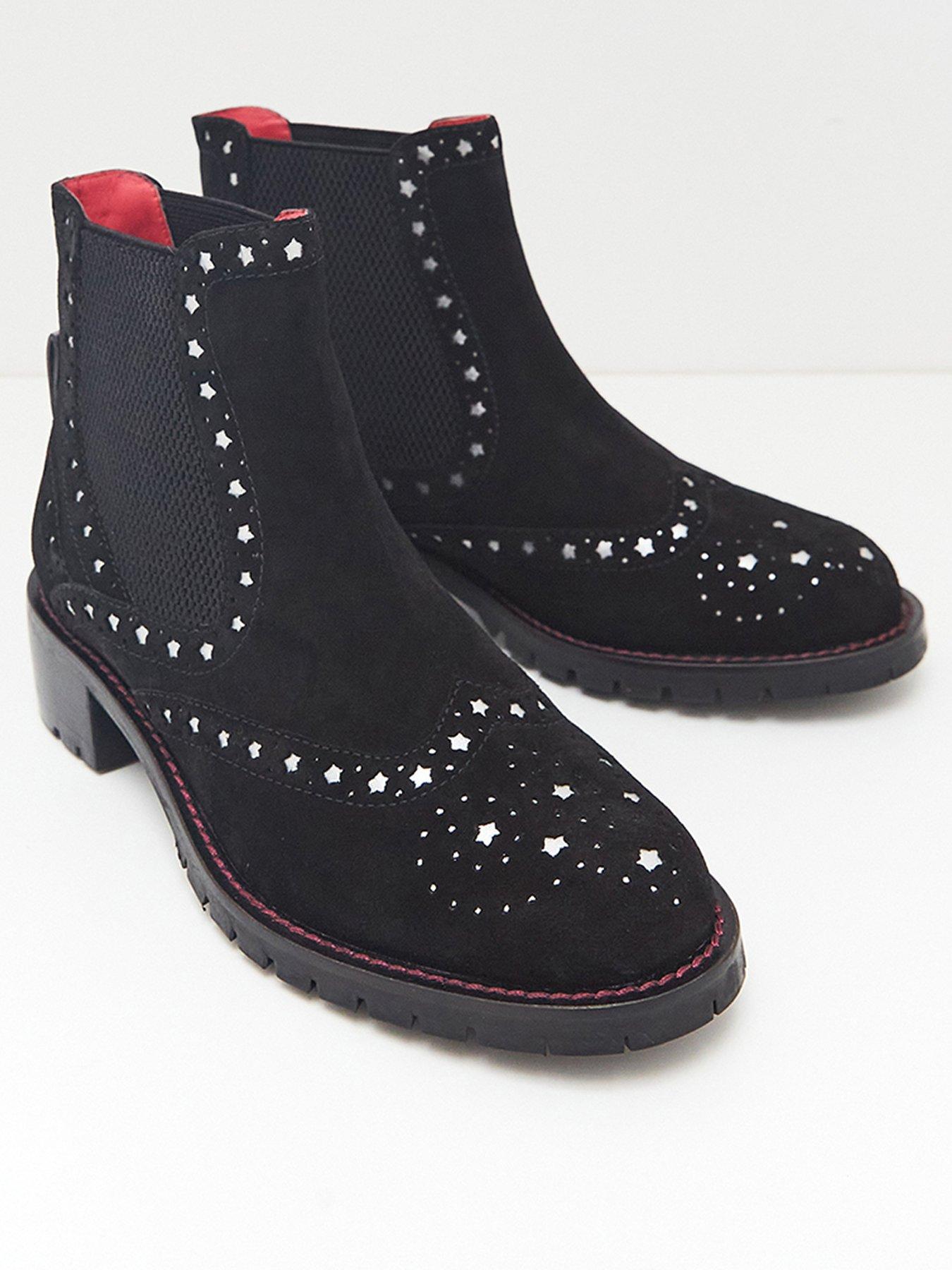 white stuff black ankle boots