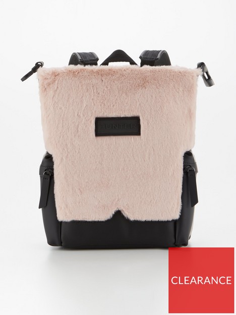 hunter-faux-fur-topclip-mini-backpack