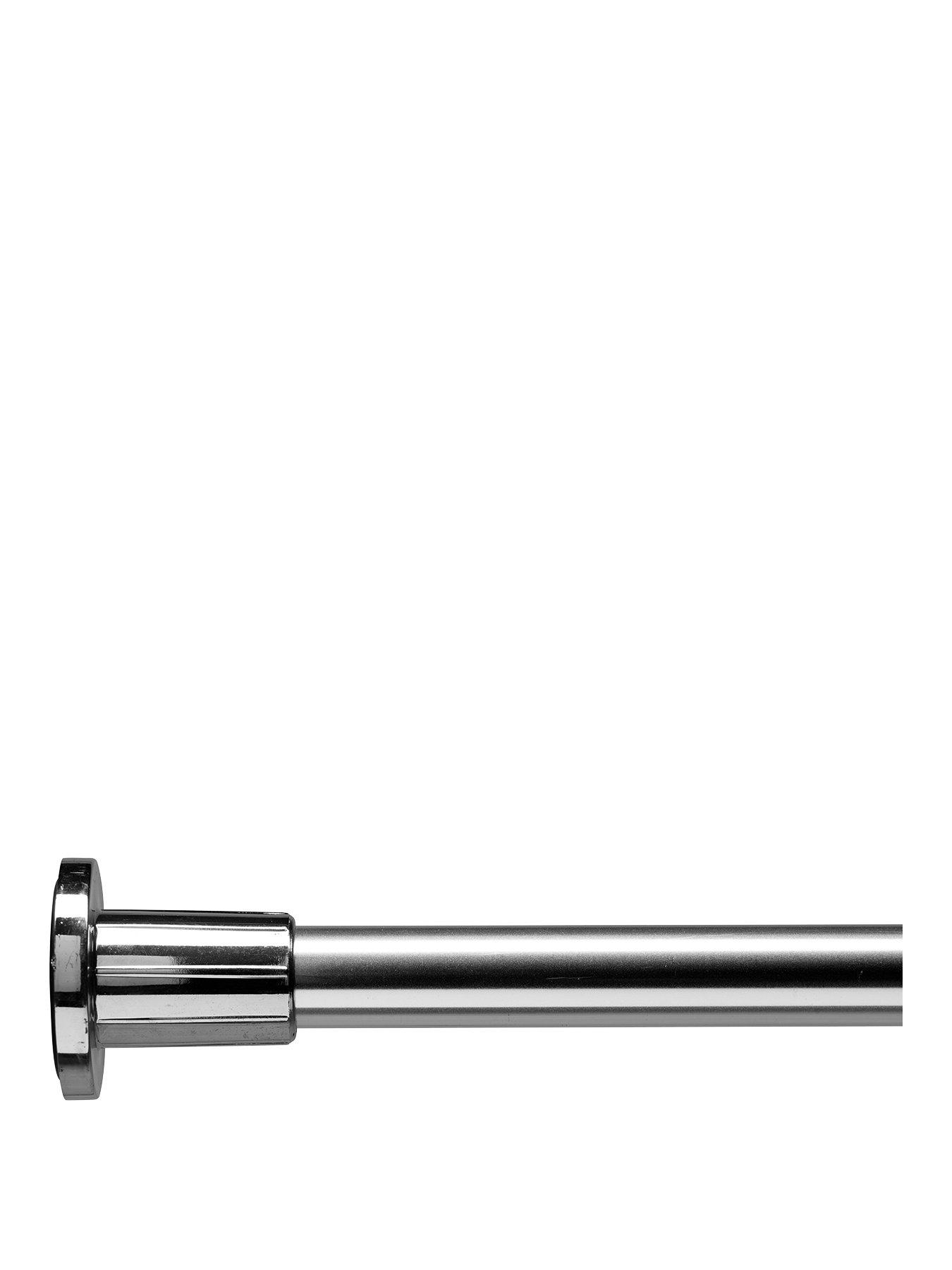 Product photograph of Croydex 8ft 6in Self Supporting Telescopic Rod - Chrome from very.co.uk