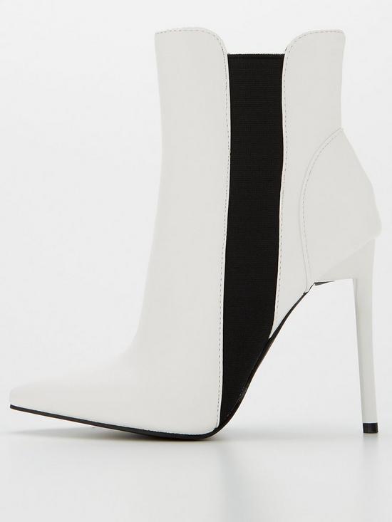 front image of raid-axelle-heeled-ankle-boots-white