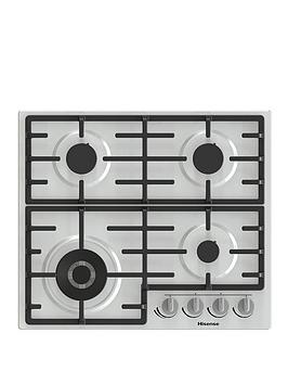 Product photograph of Hisense Gm663xb 60cm Wide Gas Hob - Stainless Steel from very.co.uk