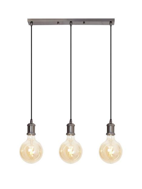 4lite-wiz-connected-led-decorative-3-way-bar-pendant-in-blackened-silver-complete-with-3-x-wifi-smart-led-globe-lamps