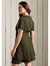  image of superdry-summer-wrap-dress-green
