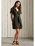  image of superdry-summer-wrap-dress-green