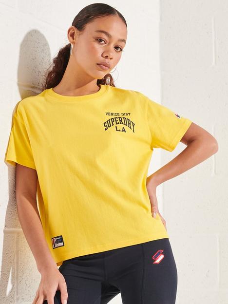 superdry-varsity-arch-mini-boxy-t-shirt-yellow