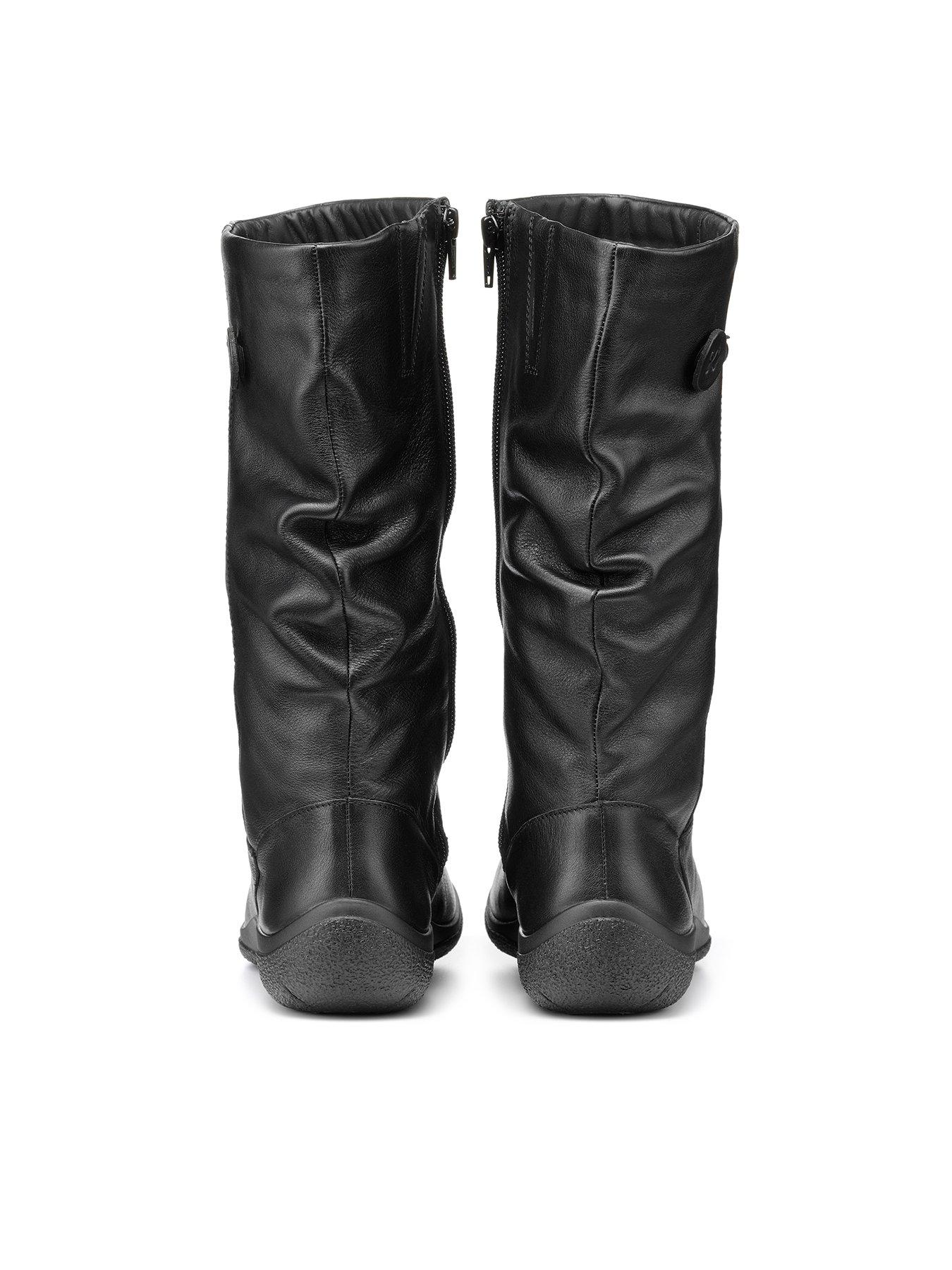 Hotter Derrymore II Extra Wide Knee High Boots - Black | very.co.uk
