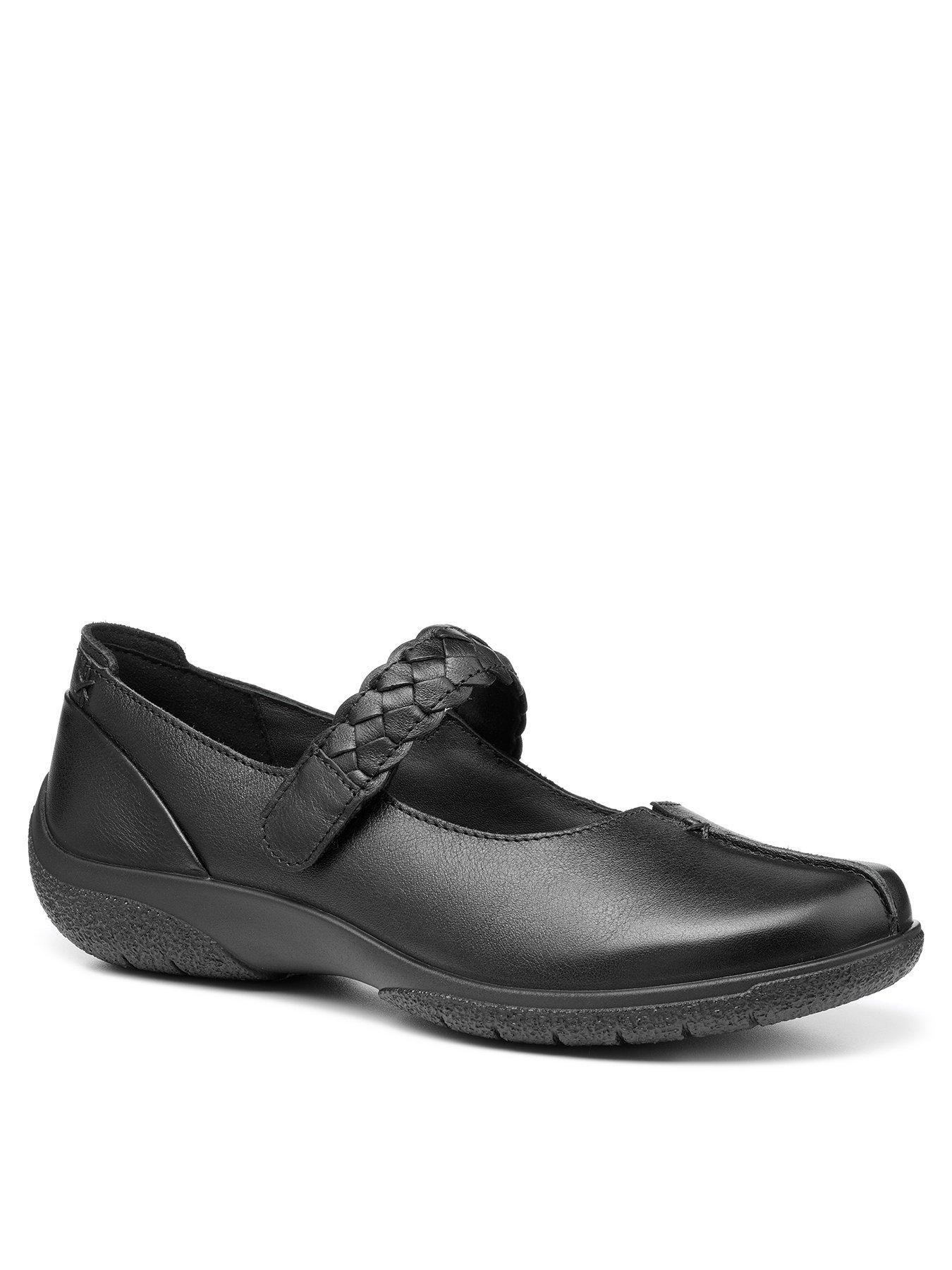 Hotter Shake II Wide Fit Ballerina Shoe - Black