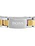  image of boss-gq-two-tone-stainless-steel-mens-bracelet
