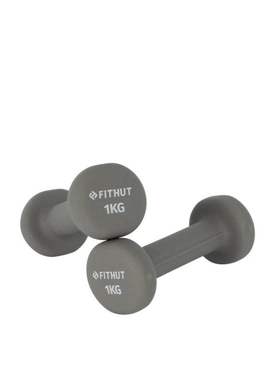 front image of fithut-dumbell-twin-pack-1kg-grey