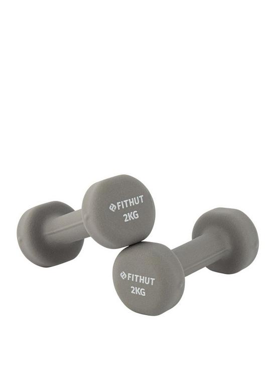 front image of fithut-dumbell-twin-pack-2kg-grey
