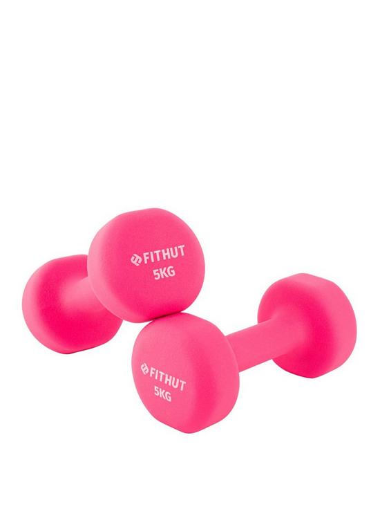 front image of fithut-dumbell-twin-pack-5kg-pink