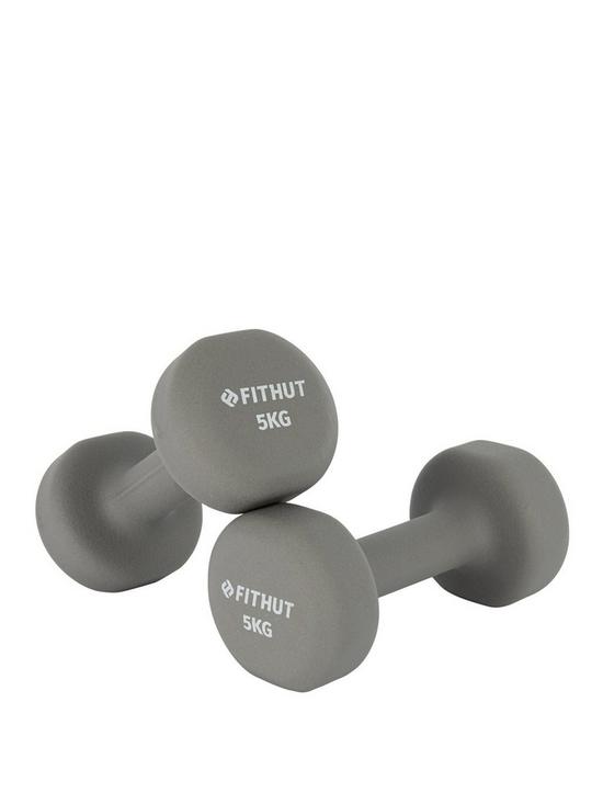front image of fithut-dumbell-twin-pack-5kg-grey