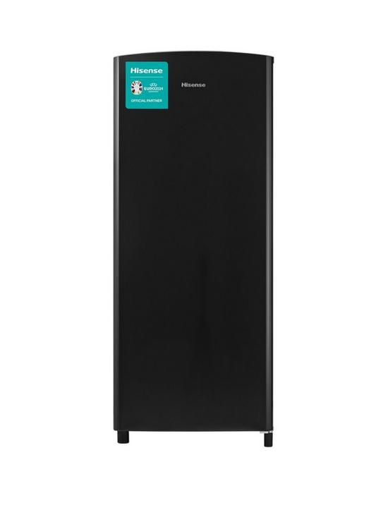 front image of hisense-rr220d4abf-52cm-wide-tall-fridge-with-ice-box-black