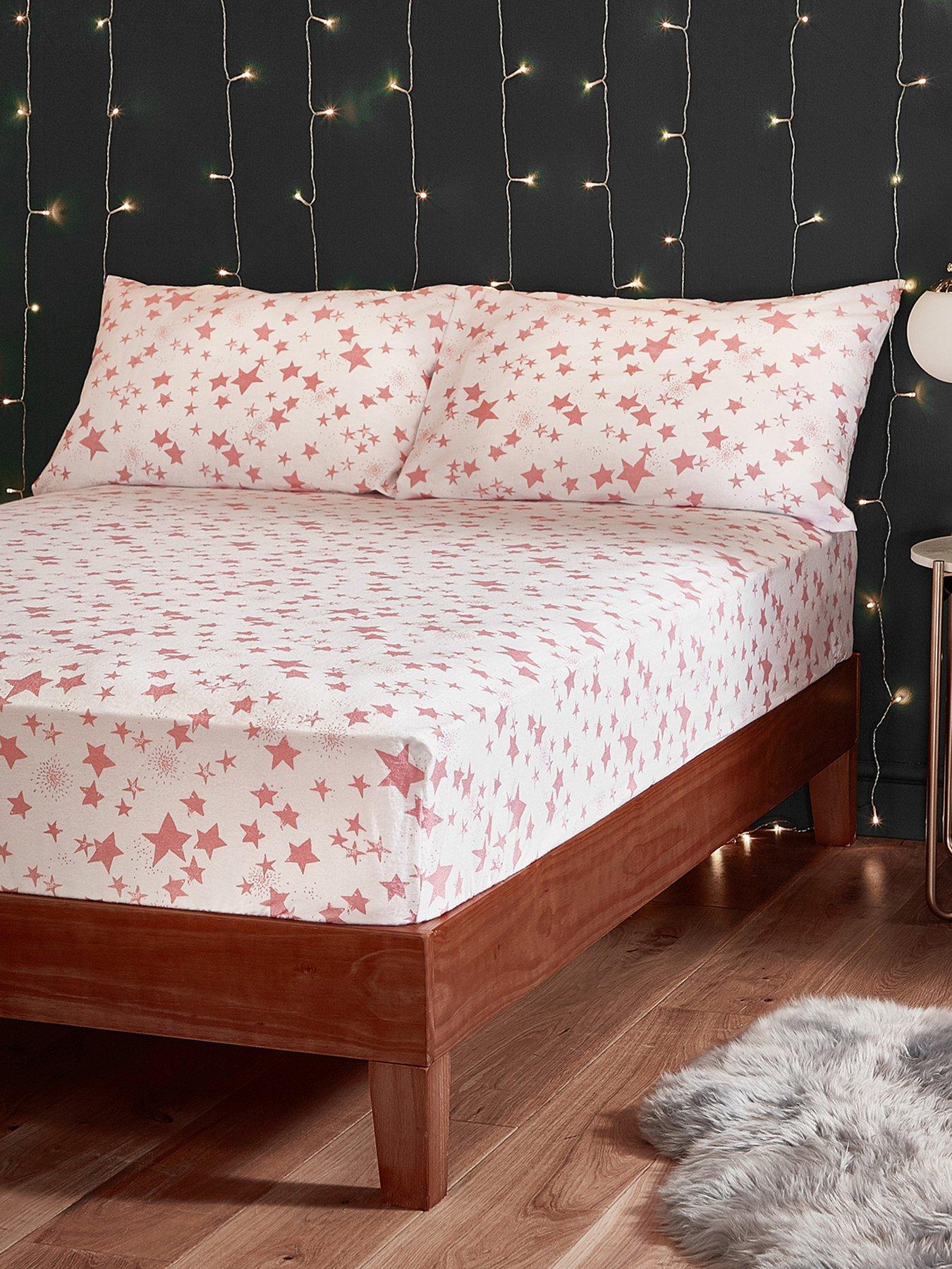 Product photograph of Silentnight Stars Brushed Cotton Fitted Sheet from very.co.uk