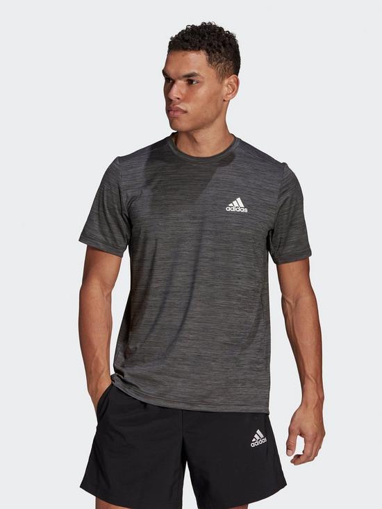 front image of adidas-aeroready-designed-to-move-sport-stretch-t-shirt
